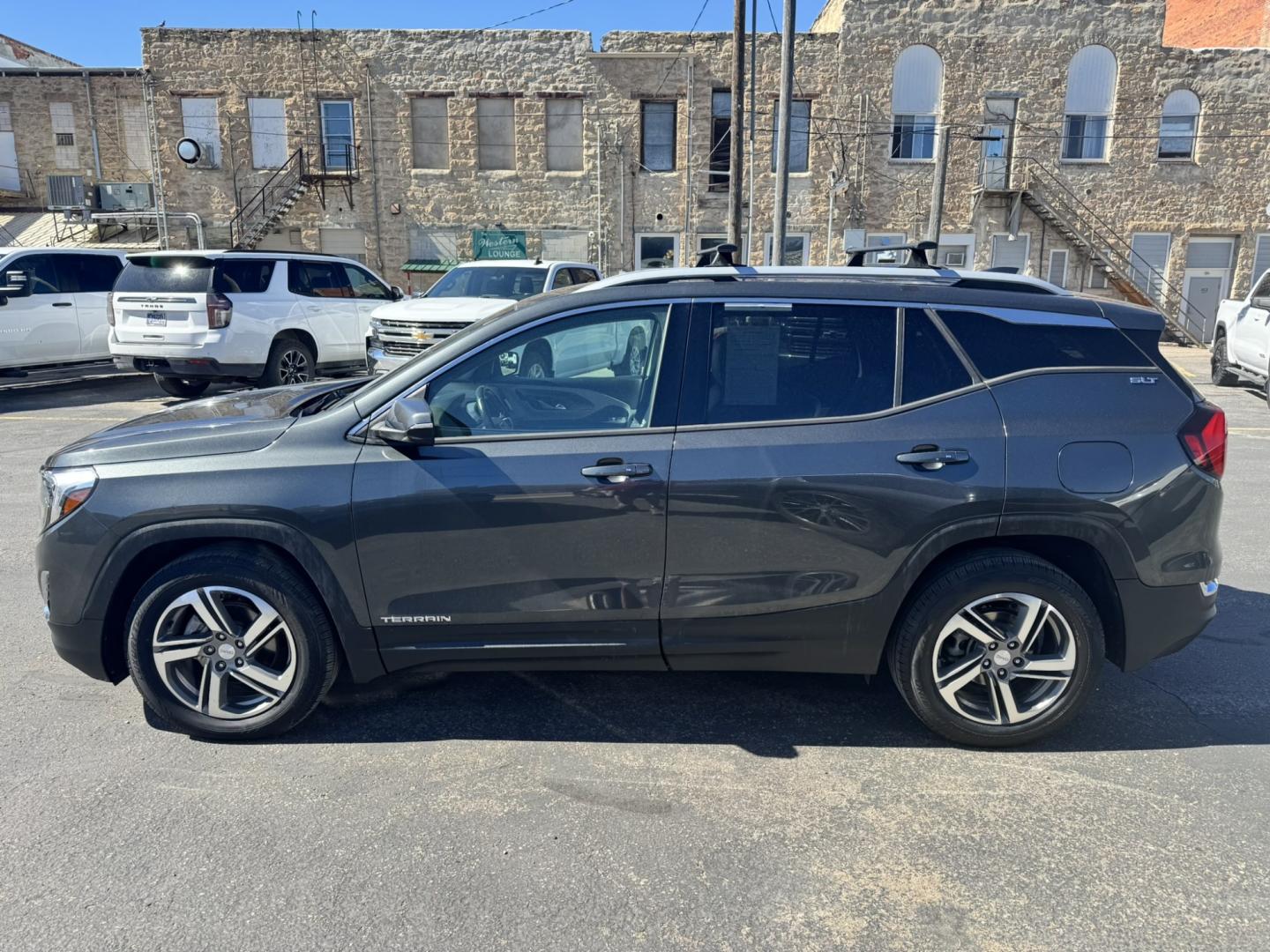 2020 Grey /Black GMC Terrain SLT AWD (3GKALVEV4LL) with an 1.5L L4 DOHC 16V TURBO engine, 6A transmission, located at 116 5th Avenue South, Lewistown, MT, 59457, 47.063877, -109.427879 - GMC made the 2020 Terrain in four trim levels: SL, SLE, SLT, and Denali. Every trim but the Denali has a turbocharged 170-horsepower engine; the Denali boasts a stronger 252-horsepower variant. This engine is also available in the SLT. It’s worth upgrading to either an SLT or a Denali for that eng- Photo#5