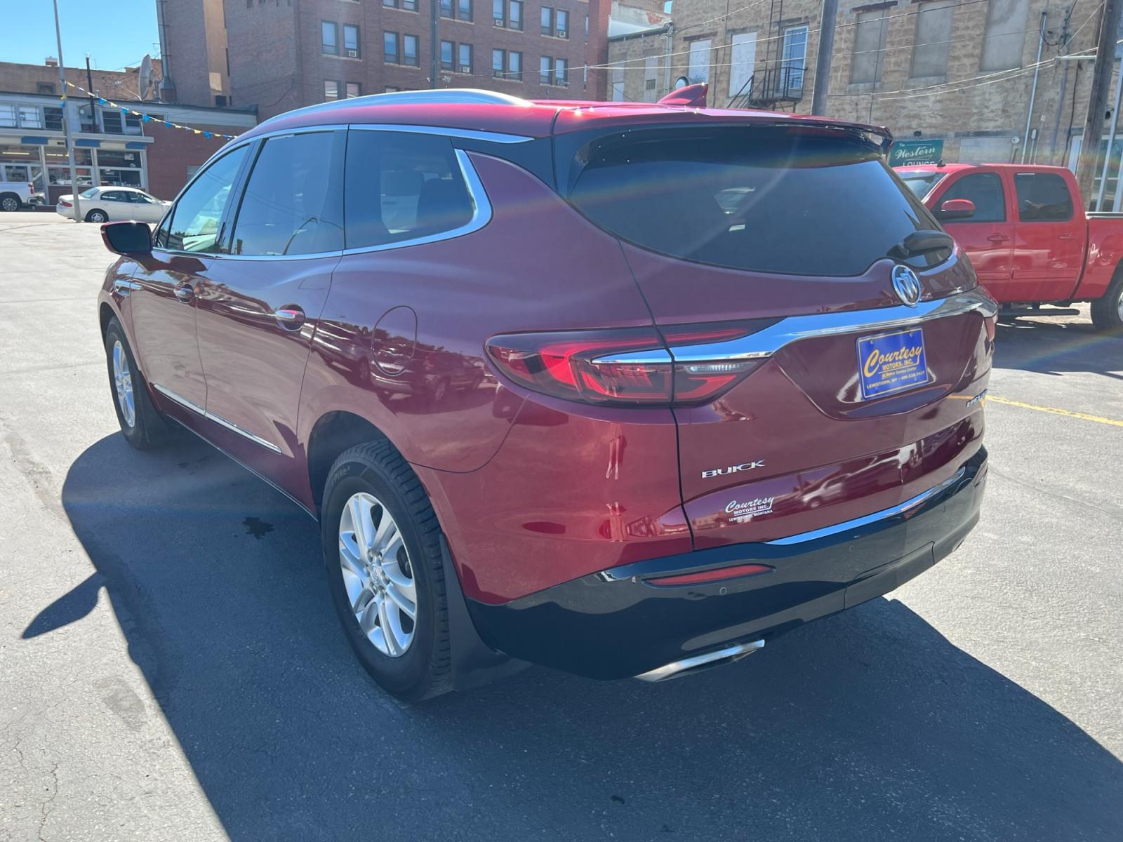 2018 Maroon /Tan Buick Enclave Premium AWD (5GAEVBKW1JJ) with an 3.6L V6 DOHC 24V engine, 9A transmission, located at 116 5th Avenue South, Lewistown, MT, 59457, 47.063877, -109.427879 - Photo #4