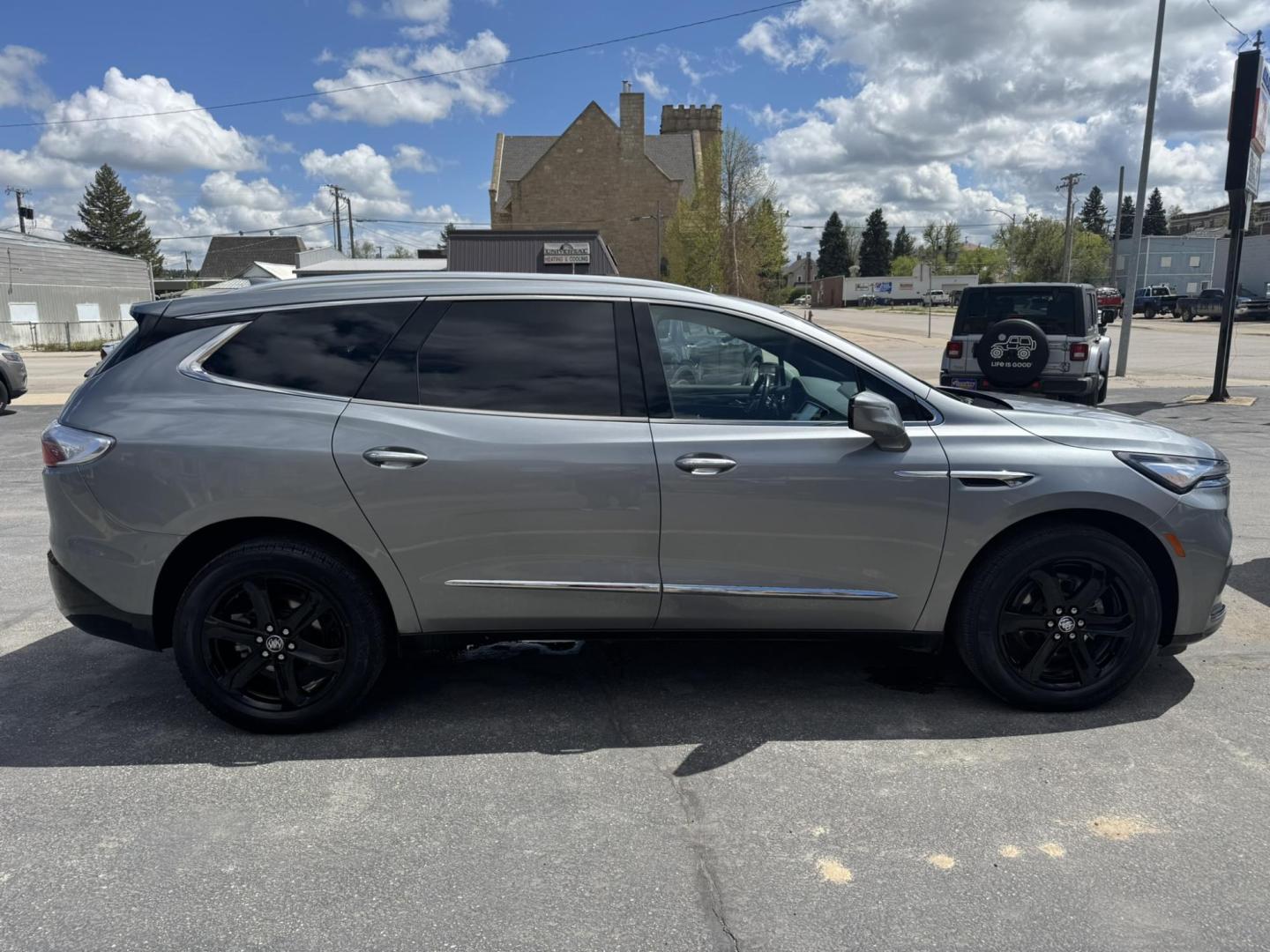 2023 Grey /Grey Buick Enclave Essence AWD (5GAEVAKW8PJ) with an 3.6L V6 DOHC 24V engine, 9A transmission, located at 116 5th Avenue South, Lewistown, MT, 59457, 47.063877, -109.427879 - For sale: 2023 Buick Enclave Essence AWD — a perfect blend of luxury, performance, and practicality. This premium midsize SUV offers a smooth, quiet ride with confident all-wheel drive handling, ideal for all seasons. Powered by a robust 3.6L V6 engine, it delivers strong performance while maintai - Photo#1
