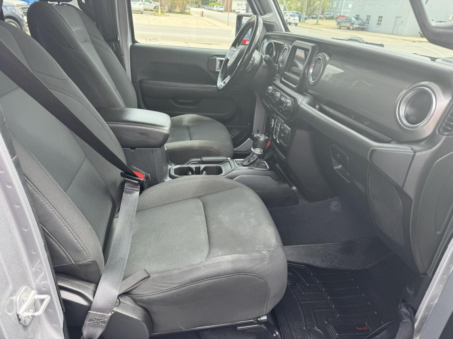 2021 Silver /Charcoal Jeep Wrangler Unlimited Sahara (1C4HJXEN3MW) with an 2.0L L4 DOHC 16V TURBO engine, 8A transmission, located at 116 5th Avenue South, Lewistown, MT, 59457, 47.063877, -109.427879 - Available now: 2021 Jeep Wrangler Sahara — a perfect blend of rugged capability and refined comfort. Powered by Jeep’s 2.0L Turbocharged engine, this two-door SUV delivers impressive torque and efficiency while maintaining the legendary off-road performance Jeep is known for. The Sahara trim add - Photo#7