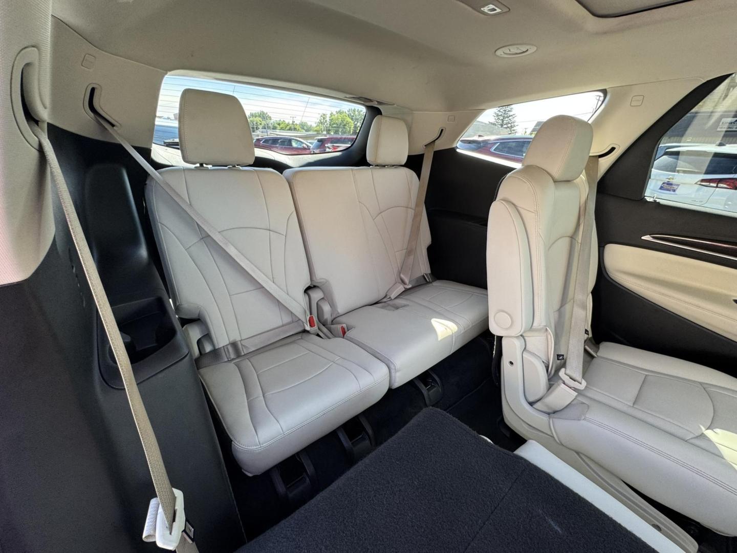 2023 WHITE /BEIGE Buick Enclave Essence AWD (5GAEVAKW1PJ) with an 3.6L V6 DOHC 24V engine, 9A transmission, located at 116 5th Avenue South, Lewistown, MT, 59457, 47.063877, -109.427879 - 2023 Buick Enclave Essence AWD – Rare Tan Leather – Low Miles, High Comfort This 2023 Buick Enclave Essence AWD is the perfect blend of style, space, and smooth performance — and it comes with one of the most sought-after interior options: beautiful, hard-to-find tan leather. If you’re look - Photo#9
