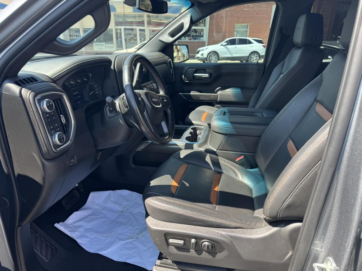 2021 Grey /Black/Brown GMC Sierra 1500 AT4 Crew Cab Short Box 4WD (1GTP9EEL8MZ) with an 6.2L V8 OHV 16V engine, 6A transmission, located at 116 5th Avenue South, Lewistown, MT, 59457, 47.063877, -109.427879 - 2021 GMC Sierra 1500 Crew Cab AT4 with the powerful 6.2L V8 and 10-speed automatic. This truck delivers 420 horsepower with a factory 2-inch lift, off-road tuned suspension, and aggressive all-terrain tires, ready for any adventure. Inside you’ll find premium leather seats, heated and ventilate - Photo#11