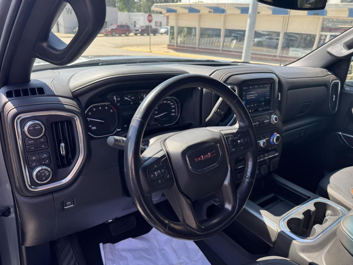 2021 Grey /Black/Brown GMC Sierra 1500 AT4 Crew Cab Short Box 4WD (1GTP9EEL8MZ) with an 6.2L V8 OHV 16V engine, 6A transmission, located at 116 5th Avenue South, Lewistown, MT, 59457, 47.063877, -109.427879 - 2021 GMC Sierra 1500 Crew Cab AT4 with the powerful 6.2L V8 and 10-speed automatic. This truck delivers 420 horsepower with a factory 2-inch lift, off-road tuned suspension, and aggressive all-terrain tires, ready for any adventure. Inside you’ll find premium leather seats, heated and ventilate - Photo#15