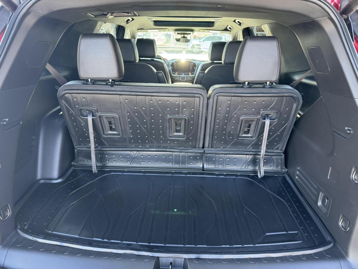 2023 Maroon /Black Chevrolet Traverse RS AWD (1GNEVJKW2PJ) with an 3.6L V6 DOHC 24V engine, 9A transmission, located at 116 5th Avenue South, Lewistown, MT, 59457, 47.063877, -109.427879 - Sporty, spacious, and ready for family adventures. This 2023 Traverse RS combines the comfort of a luxury SUV with the performance of a sport-tuned ride. Powered by a 3.6L V6 with All-Wheel Drive, it delivers confident handling in all weather. The RS trim adds a bold blacked-out exterior, 20-inch wh - Photo#11