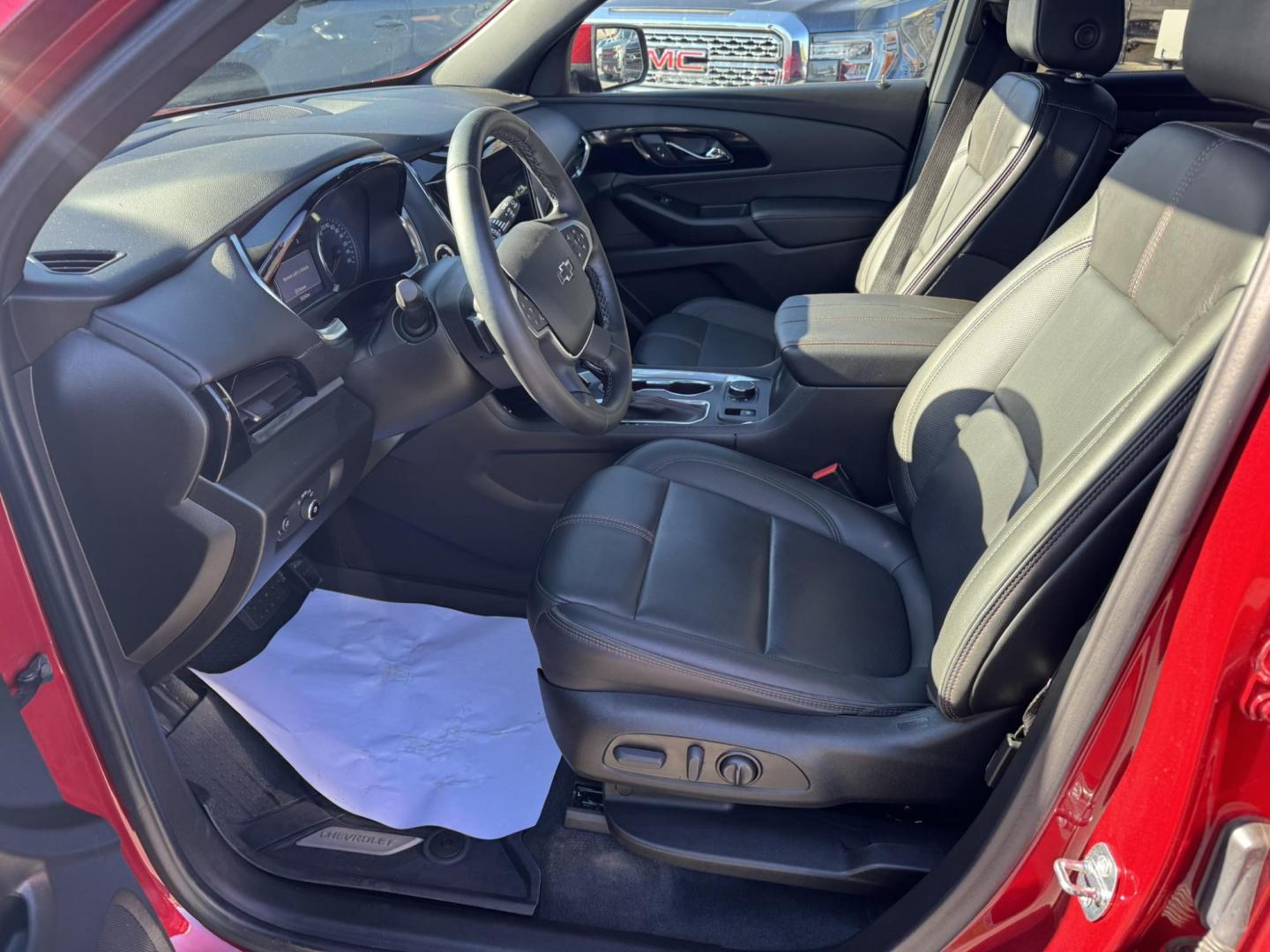 2023 Maroon /Black Chevrolet Traverse RS AWD (1GNEVJKW2PJ) with an 3.6L V6 DOHC 24V engine, 9A transmission, located at 116 5th Avenue South, Lewistown, MT, 59457, 47.063877, -109.427879 - Sporty, spacious, and ready for family adventures. This 2023 Traverse RS combines the comfort of a luxury SUV with the performance of a sport-tuned ride. Powered by a 3.6L V6 with All-Wheel Drive, it delivers confident handling in all weather. The RS trim adds a bold blacked-out exterior, 20-inch wh - Photo#14