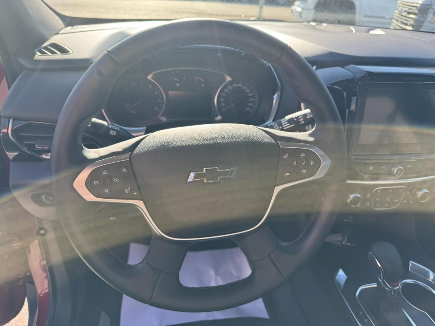 2023 Maroon /Black Chevrolet Traverse RS AWD (1GNEVJKW2PJ) with an 3.6L V6 DOHC 24V engine, 9A transmission, located at 116 5th Avenue South, Lewistown, MT, 59457, 47.063877, -109.427879 - Sporty, spacious, and ready for family adventures. This 2023 Traverse RS combines the comfort of a luxury SUV with the performance of a sport-tuned ride. Powered by a 3.6L V6 with All-Wheel Drive, it delivers confident handling in all weather. The RS trim adds a bold blacked-out exterior, 20-inch wh - Photo#16