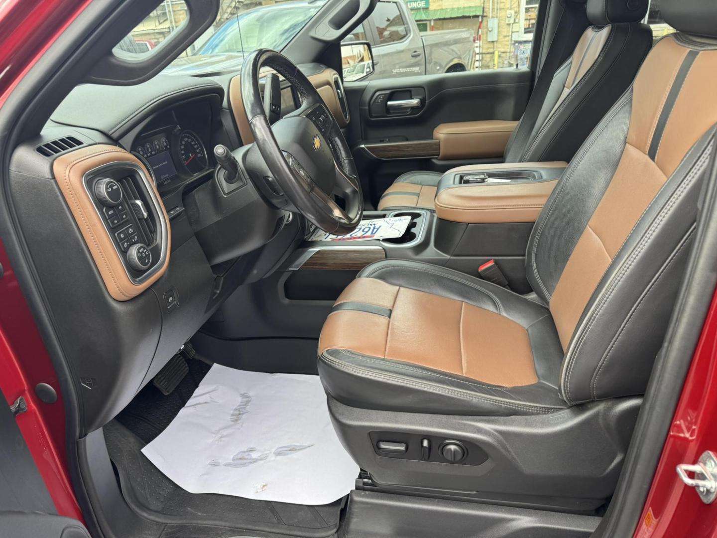 2021 Maroon /Black/Brown Chevrolet Silverado 1500 High Country Crew Cab Short Box 4WD (1GCUYHEL4MZ) with an 6.2L V8 OHV 16V engine, 6A transmission, located at 116 5th Avenue South, Lewistown, MT, 59457, 47.063877, -109.427879 - 2021 Chevrolet Silverado 1500 High Country 4WD – 6.2L Power, Clean and Loaded! Top of the line and built to impress, this 2021 Silverado High Country pairs luxury with serious muscle. Under the hood is the powerful 6.2L V8 — the most sought-after engine in the lineup — delivering strong towin - Photo#12
