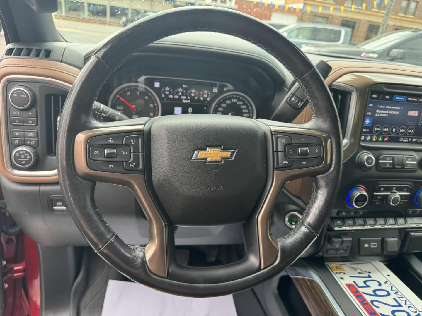 2021 Maroon /Black/Brown Chevrolet Silverado 1500 High Country Crew Cab Short Box 4WD (1GCUYHEL4MZ) with an 6.2L V8 OHV 16V engine, 6A transmission, located at 116 5th Avenue South, Lewistown, MT, 59457, 47.063877, -109.427879 - 2021 Chevrolet Silverado 1500 High Country 4WD – 6.2L Power, Clean and Loaded! Top of the line and built to impress, this 2021 Silverado High Country pairs luxury with serious muscle. Under the hood is the powerful 6.2L V8 — the most sought-after engine in the lineup — delivering strong towin - Photo#16