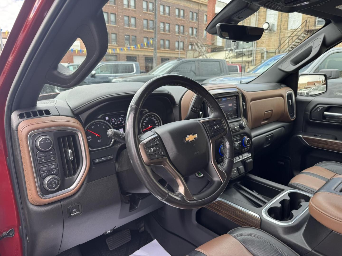 2021 Maroon /Black/Brown Chevrolet Silverado 1500 High Country Crew Cab Short Box 4WD (1GCUYHEL4MZ) with an 6.2L V8 OHV 16V engine, 6A transmission, located at 116 5th Avenue South, Lewistown, MT, 59457, 47.063877, -109.427879 - 2021 Chevrolet Silverado 1500 High Country 4WD – 6.2L Power, Clean and Loaded! Top of the line and built to impress, this 2021 Silverado High Country pairs luxury with serious muscle. Under the hood is the powerful 6.2L V8 — the most sought-after engine in the lineup — delivering strong towin - Photo#17