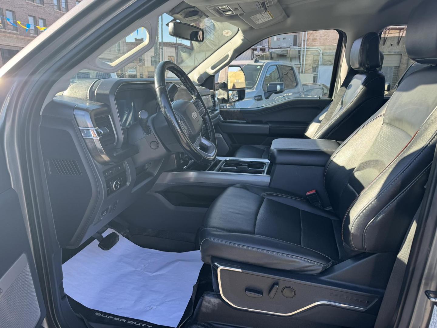 2023 Grey /Black Ford F-350 SD Lariat Crew Cab Long Bed 4WD (1FT8W3BN0PE) with an 7.3L V8 OHV 16V engine, 6A transmission, located at 116 5th Avenue South, Lewistown, MT, 59457, 47.063877, -109.427879 - Photo#14