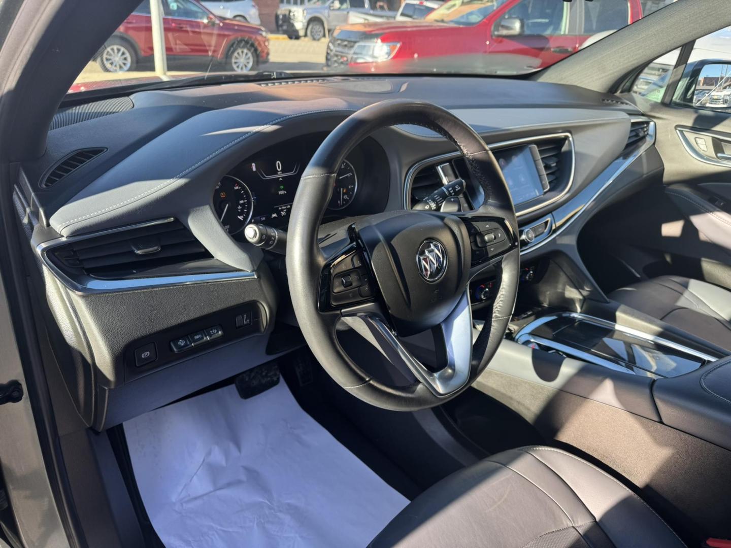 2023 Green /Grey Buick Enclave Premium AWD (5GAEVBKWXPJ) with an 3.6L V6 DOHC 24V engine, 9A transmission, located at 116 5th Avenue South, Lewistown, MT, 59457, 47.063877, -109.427879 - **2023 Buick Enclave Premium AWD** — GM Lease Return, Clean One-Owner Car ax. This Enclave delivers that quiet, upscale ride Buick is known for, with room for the whole family and all the comfort features you expect in the Premium trim. Leather seating, heated and cooled front seats, heated second - Photo#17