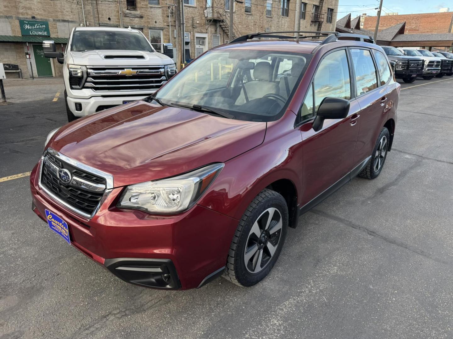 2017 Maroon /Grey Subaru Forester 2.5i Premium PZEV CVT (JF2SJABCXHH) with an 2.5L H4 SOHC 16V engine, CVT transmission, located at 116 5th Avenue South, Lewistown, MT, 59457, 47.063877, -109.427879 - Clean One Owner Car Fax, local trade! - Photo#6