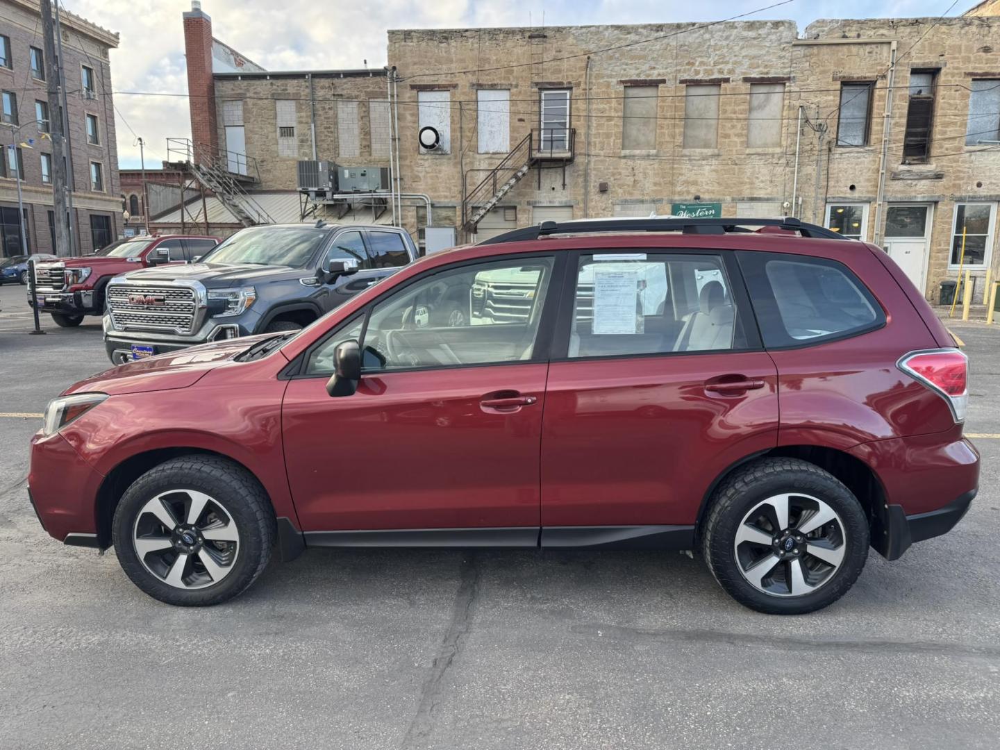 2017 Maroon /Grey Subaru Forester 2.5i Premium PZEV CVT (JF2SJABCXHH) with an 2.5L H4 SOHC 16V engine, CVT transmission, located at 116 5th Avenue South, Lewistown, MT, 59457, 47.063877, -109.427879 - Clean One Owner Car Fax, local trade! - Photo#5
