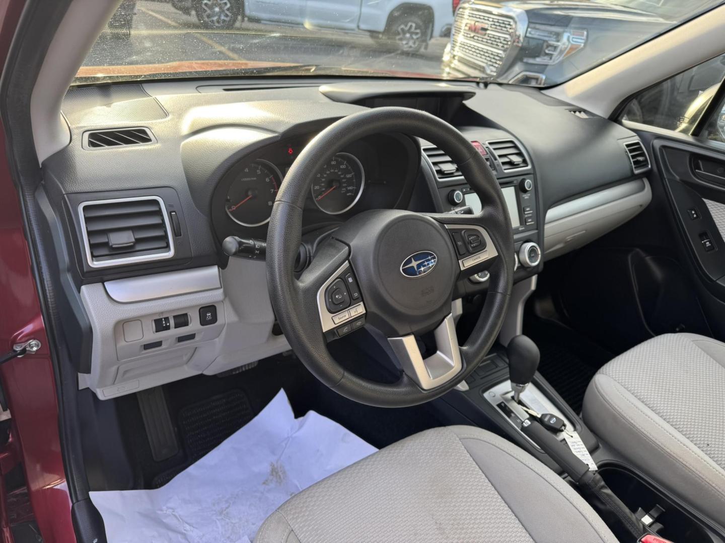 2017 Maroon /Grey Subaru Forester 2.5i Premium PZEV CVT (JF2SJABCXHH) with an 2.5L H4 SOHC 16V engine, CVT transmission, located at 116 5th Avenue South, Lewistown, MT, 59457, 47.063877, -109.427879 - Clean One Owner Car Fax, local trade! - Photo#10