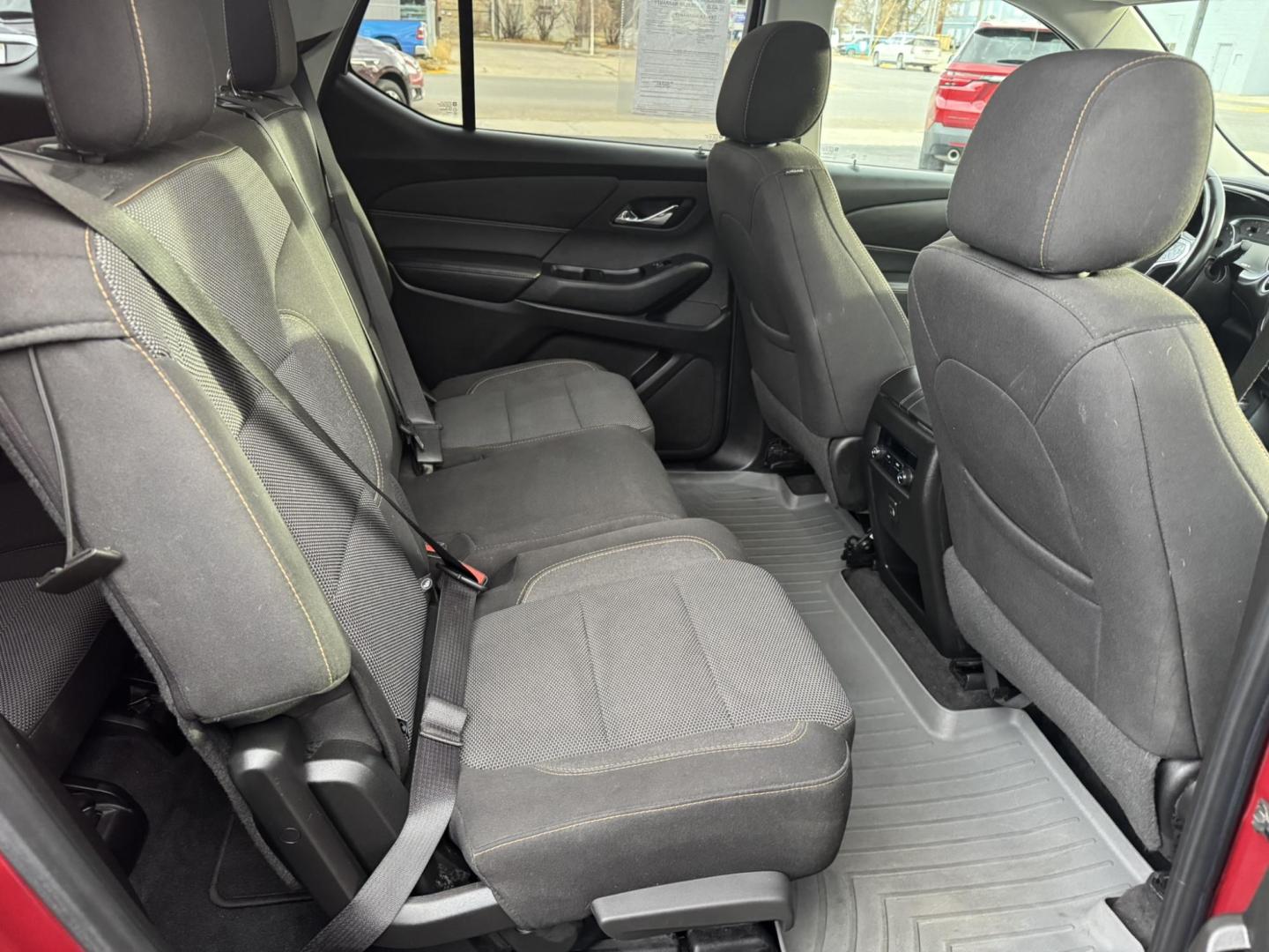 2018 Maroon /Grey Chevrolet Traverse LT Cloth AWD (1GNEVGKW4JJ) with an 3.6L V6 DOHC 24V engine, 9A transmission, located at 116 5th Avenue South, Lewistown, MT, 59457, 47.063877, -109.427879 - Nicely loaded local trade, economical AWD! - Photo#7