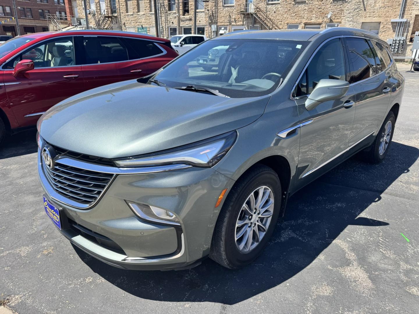 2022 Green /Grey Buick Enclave Premium AWD (5GAEVBKW6NJ) with an 3.6L V6 DOHC 24V engine, 9A transmission, located at 116 5th Avenue South, Lewistown, MT, 59457, 47.063877, -109.427879 - This 2022 Buick Enclave Premium AWD is the perfect mix of comfort, space, and confidence. Smooth-riding all-wheel drive makes it ideal year-round, while the Premium trim delivers the upscale feel Buick is known for. Leather seating, heated front seats, a power panoramic sunroof, and a quiet, refined- Photo#6