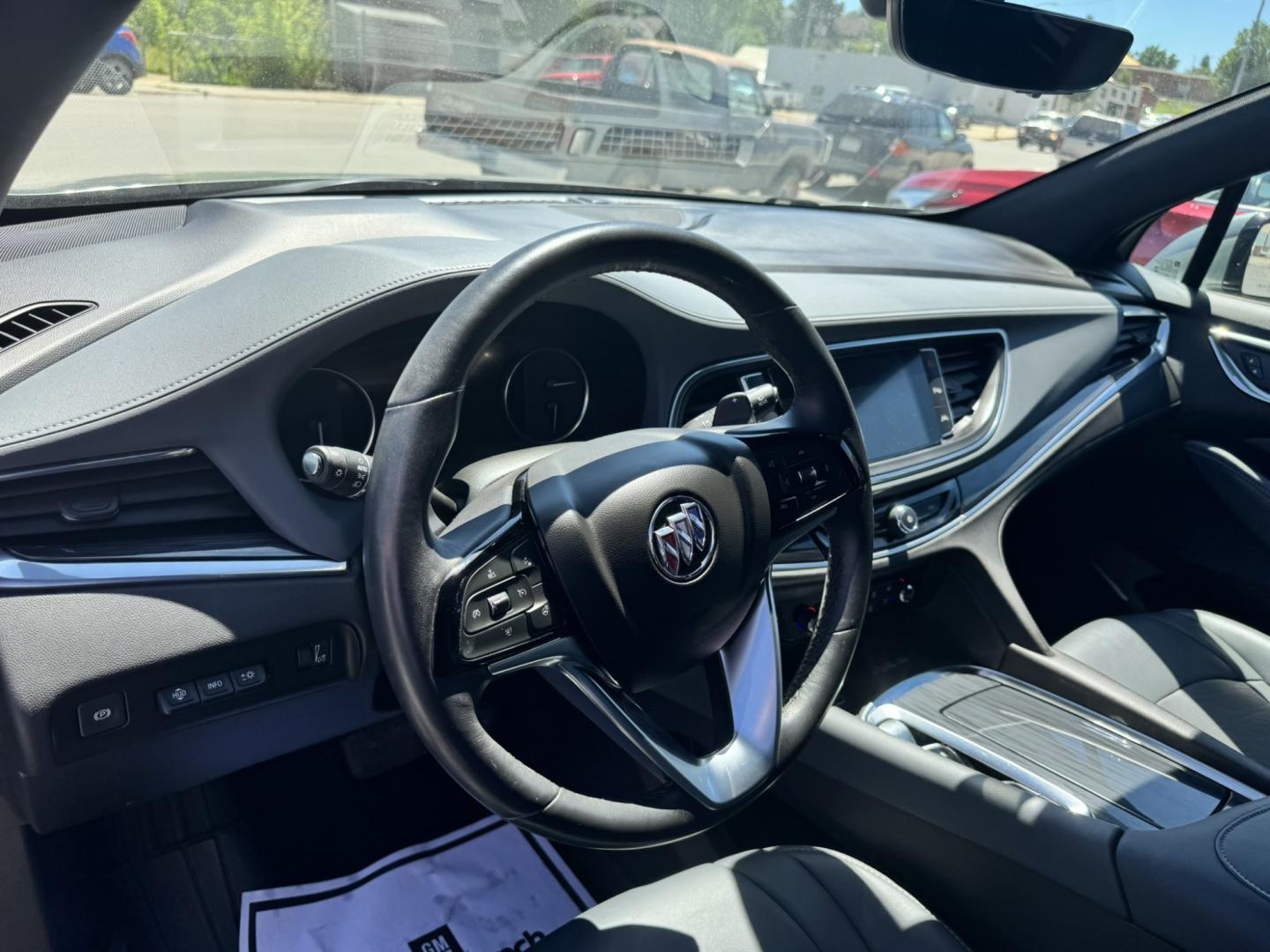 2022 Green /Grey Buick Enclave Premium AWD (5GAEVBKW6NJ) with an 3.6L V6 DOHC 24V engine, 9A transmission, located at 116 5th Avenue South, Lewistown, MT, 59457, 47.063877, -109.427879 - This 2022 Buick Enclave Premium AWD is the perfect mix of comfort, space, and confidence. Smooth-riding all-wheel drive makes it ideal year-round, while the Premium trim delivers the upscale feel Buick is known for. Leather seating, heated front seats, a power panoramic sunroof, and a quiet, refined- Photo#18