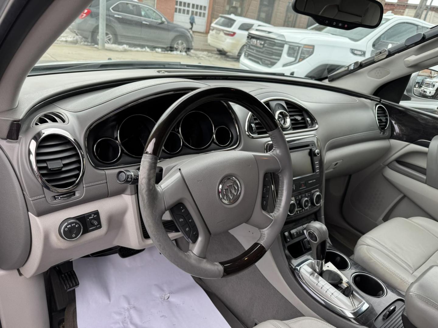 2015 Silver /Grey Buick Enclave Leather AWD (5GAKVBKD9FJ) with an 3.6L V6 DOHC 24V engine, 6-Speed Automatic Overdrive transmission, located at 116 5th Avenue South, Lewistown, MT, 59457, 47.063877, -109.427879 - Photo#16