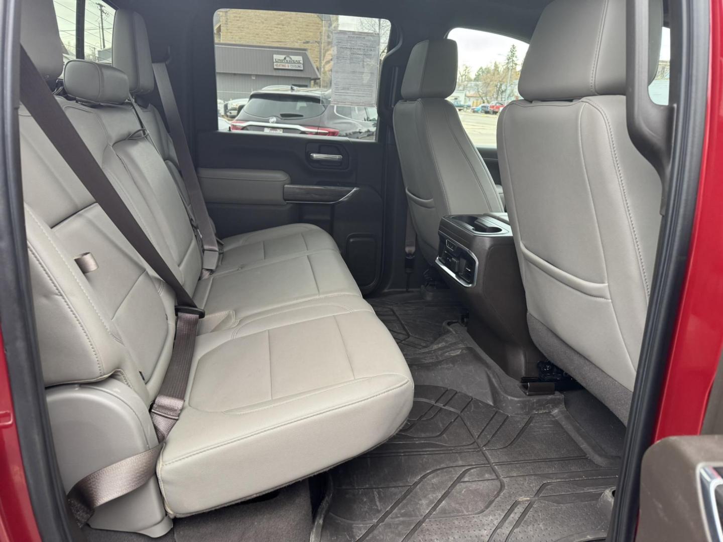 2021 Maroon /Grey Chevrolet Silverado 2500HD LTZ Crew Cab Standard Box 4WD (1GC4YPEY8MF) with an 6.6L V8 OHV 16V DIESEL engine, 6A transmission, located at 116 5th Avenue South, Lewistown, MT, 59457, 47.063877, -109.427879 - This 2021 Chevrolet Silverado 2500HD Crew Cab LTZ delivers heavy-duty capability with premium comfort. Powered by the proven Duramax diesel, it offers massive towing power and smooth, confident performance whether you’re working or traveling. The LTZ trim brings a well-appointed leather interior, - Photo#9