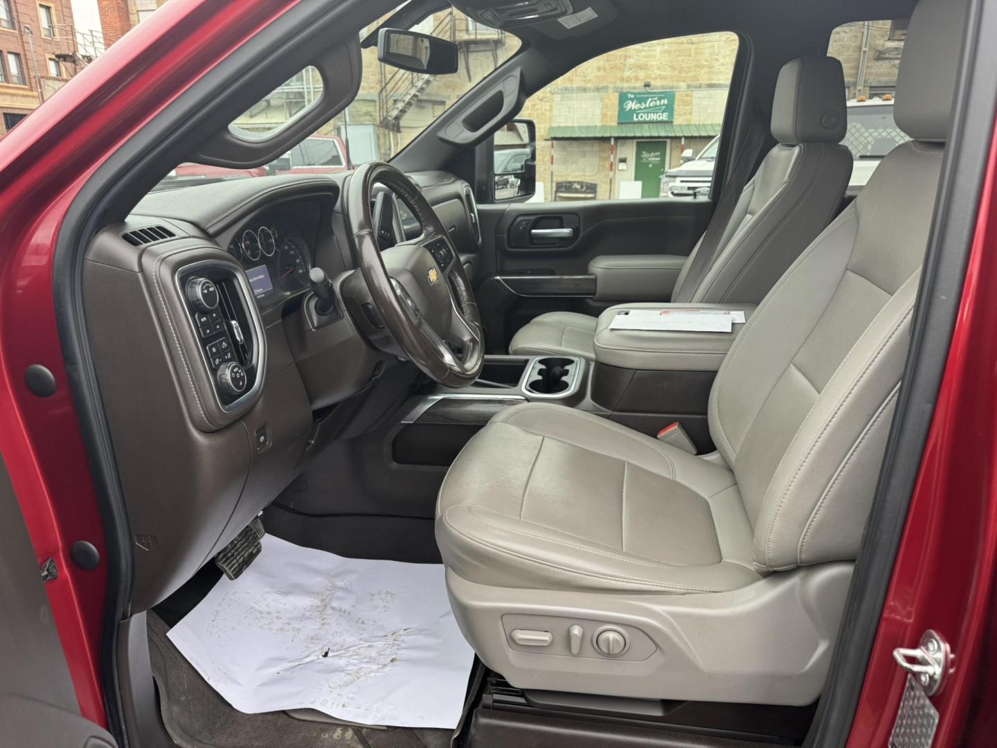 2021 Maroon /Grey Chevrolet Silverado 2500HD LTZ Crew Cab Standard Box 4WD (1GC4YPEY8MF) with an 6.6L V8 OHV 16V DIESEL engine, 6A transmission, located at 116 5th Avenue South, Lewistown, MT, 59457, 47.063877, -109.427879 - This 2021 Chevrolet Silverado 2500HD Crew Cab LTZ delivers heavy-duty capability with premium comfort. Powered by the proven Duramax diesel, it offers massive towing power and smooth, confident performance whether you’re working or traveling. The LTZ trim brings a well-appointed leather interior, - Photo#12