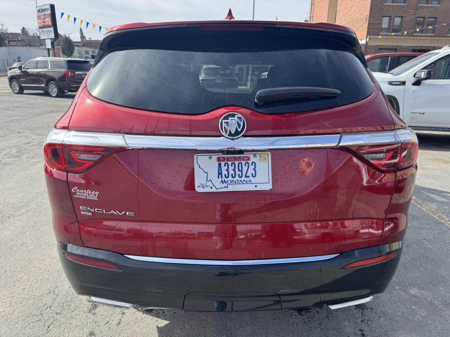 2024 Maroon /Grey Buick Enclave Premium AWD (5GAEVBKW2RJ) with an 3.6L V6 DOHC 24V engine, 9A transmission, located at 116 5th Avenue South, Lewistown, MT, 59457, 47.063877, -109.427879 - This 2024 Buick Enclave Premium AWD delivers a refined driving experience with the comfort, space, and confidence today’s SUV buyers want. Equipped with all-wheel drive, it offers excellent traction and stability for all seasons while maintaining a smooth, quiet ride. The Premium trim features a - Photo#3