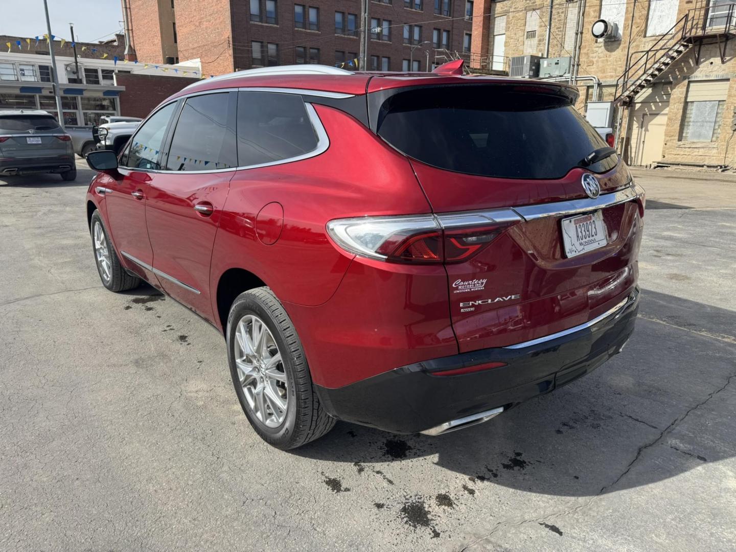 2024 Maroon /Grey Buick Enclave Premium AWD (5GAEVBKW2RJ) with an 3.6L V6 DOHC 24V engine, 9A transmission, located at 116 5th Avenue South, Lewistown, MT, 59457, 47.063877, -109.427879 - This 2024 Buick Enclave Premium AWD delivers a refined driving experience with the comfort, space, and confidence today’s SUV buyers want. Equipped with all-wheel drive, it offers excellent traction and stability for all seasons while maintaining a smooth, quiet ride. The Premium trim features a - Photo#4