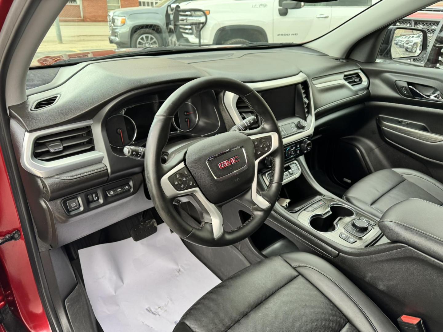 2023 Maroon /Black GMC Acadia SLT AWD (1GKKNULS7PZ) with an 3.6L V6 DOHC 24V engine, 9A transmission, located at 116 5th Avenue South, Lewistown, MT, 59457, 47.063877, -109.427879 - 2023 GMC Acadia SLT AWD Elevation Edition – sharp, loaded, and ready for anything. Finished with the Elevation Edition, this Acadia stands out with blacked-out wheels, trim, and badging that give it a bold, aggressive look you don’t see on every SUV. Powered by a smooth and capable V6 with all- - Photo#17