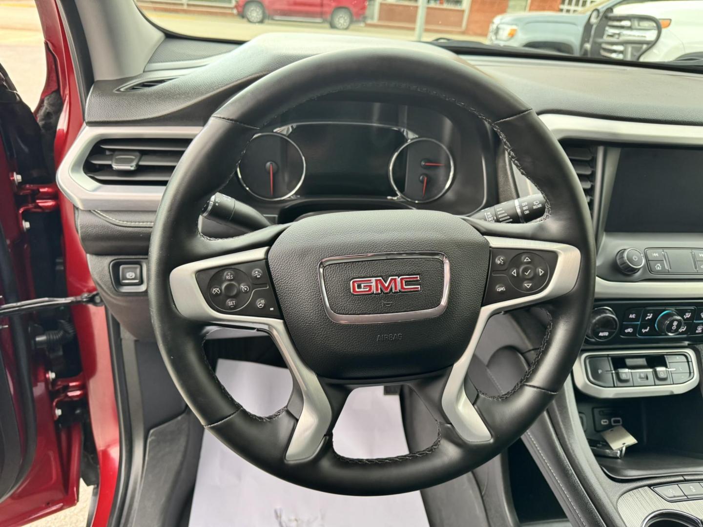 2023 Maroon /Black GMC Acadia SLT AWD (1GKKNULS7PZ) with an 3.6L V6 DOHC 24V engine, 9A transmission, located at 116 5th Avenue South, Lewistown, MT, 59457, 47.063877, -109.427879 - 2023 GMC Acadia SLT AWD Elevation Edition – sharp, loaded, and ready for anything. Finished with the Elevation Edition, this Acadia stands out with blacked-out wheels, trim, and badging that give it a bold, aggressive look you don’t see on every SUV. Powered by a smooth and capable V6 with all- - Photo#18