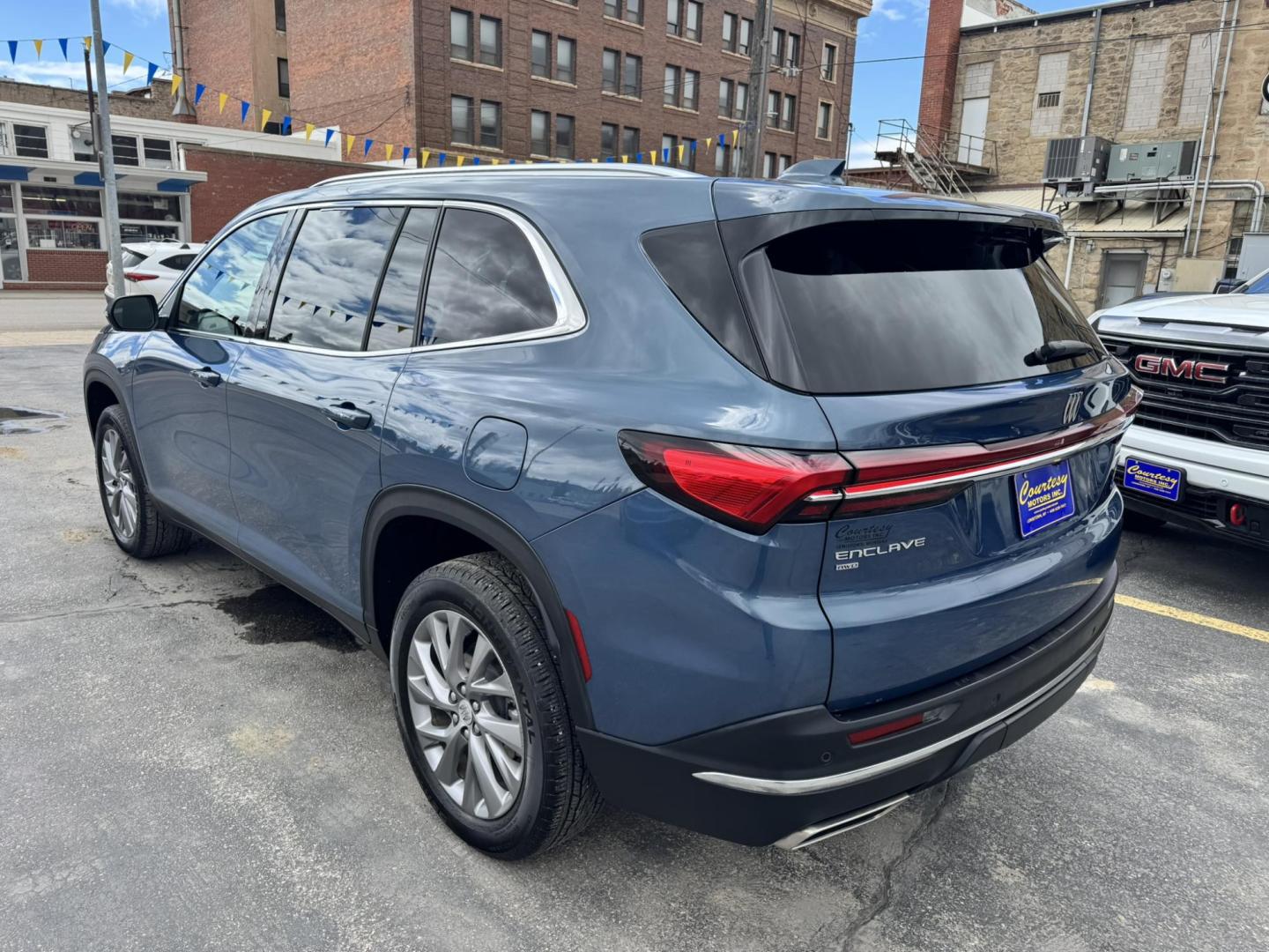 2025 Blue /Black Buick Enclave Preferred AWD (5GAEVARS7SJ) with an 2.5L L4 DOHC 16V TURBO engine, 9A transmission, located at 116 5th Avenue South, Lewistown, MT, 59457, 47.063877, -109.427879 - The completely redesigned 2025 Buick Enclave Preferred AWD delivers the perfect mix of space, comfort, and modern technology in a sleek, upscale package. Powered by a smooth and efficient turbocharged engine paired with a refined automatic transmission, this all-wheel-drive SUV is built to handle Mo - Photo#4