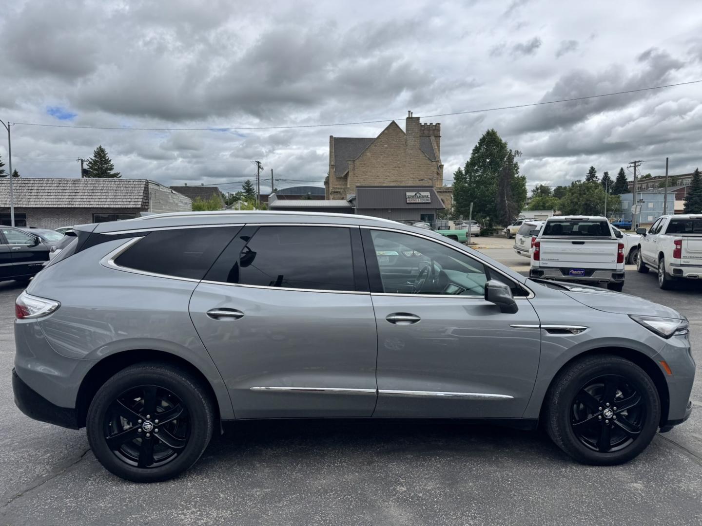 2023 Grey /Grey Buick Enclave Essence AWD (5GAEVAKW9PJ) with an 3.6L V6 DOHC 24V engine, 9A transmission, located at 116 5th Avenue South, Lewistown, MT, 59457, 47.063877, -109.427879 - Experience premium comfort, modern technology, and confidence in every season with this 2023 Buick Enclave Essence AWD. As a GM Lease Return, this Enclave has been well cared for and offers exceptional value on a like-new SUV. Designed with families in mind, the Enclave features three rows of spaci- Photo#1