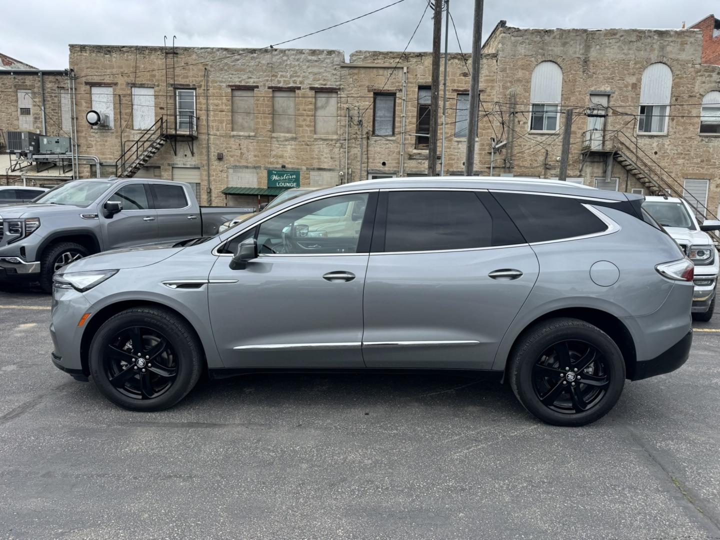 2023 Grey /Grey Buick Enclave Essence AWD (5GAEVAKW9PJ) with an 3.6L V6 DOHC 24V engine, 9A transmission, located at 116 5th Avenue South, Lewistown, MT, 59457, 47.063877, -109.427879 - Experience premium comfort, modern technology, and confidence in every season with this 2023 Buick Enclave Essence AWD. As a GM Lease Return, this Enclave has been well cared for and offers exceptional value on a like-new SUV. Designed with families in mind, the Enclave features three rows of spaci- Photo#5