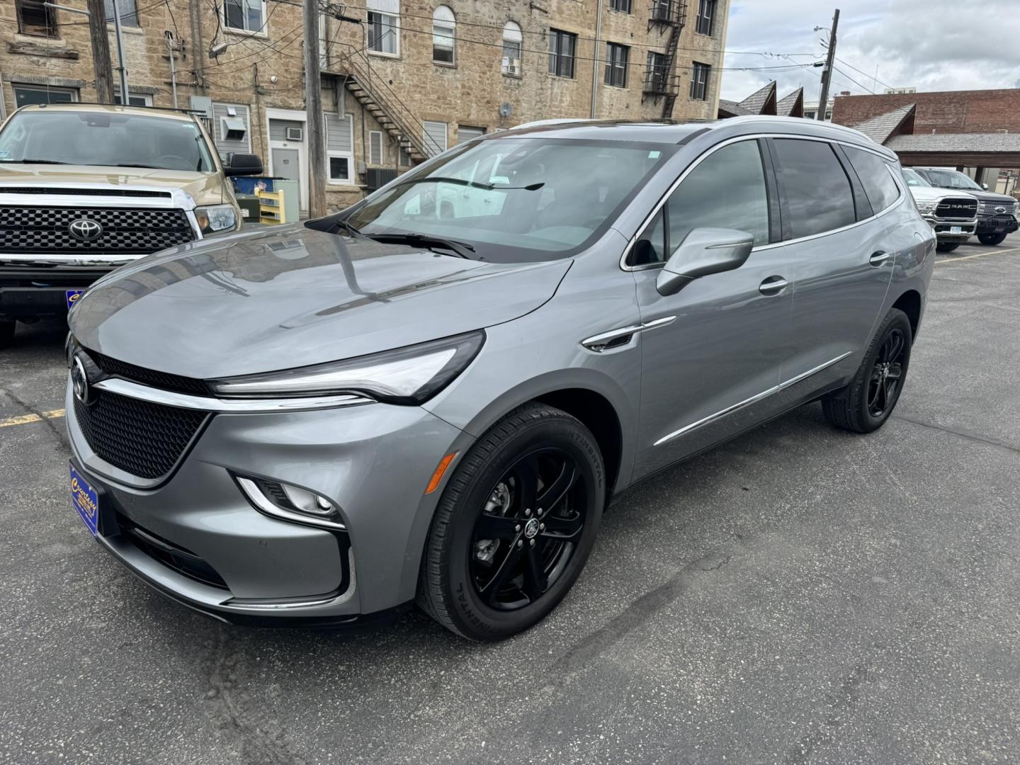 2023 Grey /Grey Buick Enclave Essence AWD (5GAEVAKW9PJ) with an 3.6L V6 DOHC 24V engine, 9A transmission, located at 116 5th Avenue South, Lewistown, MT, 59457, 47.063877, -109.427879 - Experience premium comfort, modern technology, and confidence in every season with this 2023 Buick Enclave Essence AWD. As a GM Lease Return, this Enclave has been well cared for and offers exceptional value on a like-new SUV. Designed with families in mind, the Enclave features three rows of spaci- Photo#6