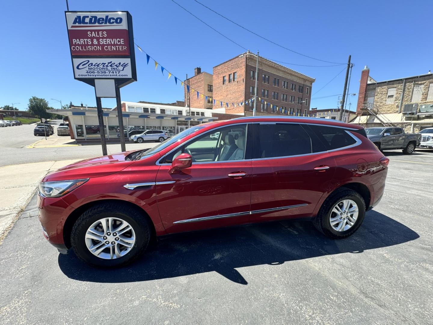 2019 Maroon /Tan Buick Enclave Essence AWD (5GAEVAKW8KJ) with an 3.6L V6 DOHC 24V engine, 9A transmission, located at 116 5th Avenue South, Lewistown, MT, 59457, 47.063877, -109.427879- Photo#6