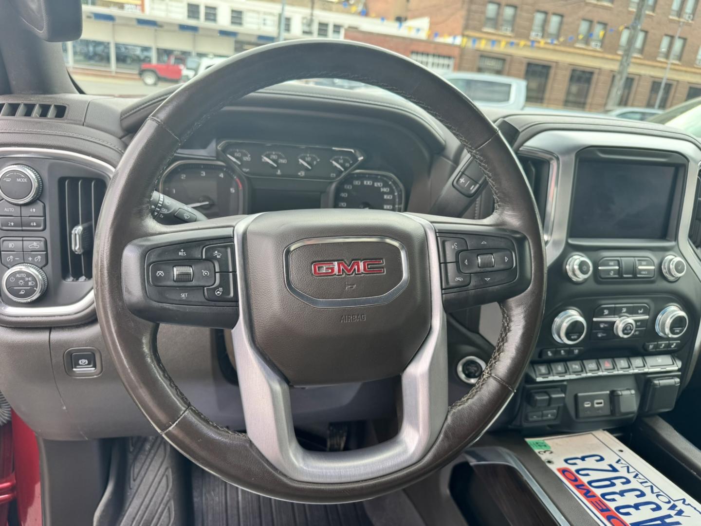 2023 Maroon /Tan GMC Sierra 2500HD SLT Crew Cab 2WD (1GT49NEY6PF) with an 6.6L V8 OHV 16V TURBO DIESEL engine, 6A transmission, located at 116 5th Avenue South, Lewistown, MT, 59457, 47.063877, -109.427879 - When it's time to get serious about towing, hauling, or simply driving one of the nicest heavy-duty trucks on the road, this 2023 GMC Sierra 2500HD SLT Crew Cab 4x4 is ready for the job. Powered by the legendary 6.6L Duramax Turbo-Diesel V8 paired with the Allison® 10-speed automatic transmission,- Photo#15