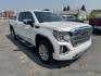 2020 WHITE /Black/Brown GMC Sierra 1500 Denali Crew Cab Long Box 4WD (1GTU9FEL0LZ) with an 6.2L V8 OHV 16V engine, 6A transmission, located at 116 5th Avenue South, Lewistown, MT, 59457, 47.063877, -109.427879 - Luxury, power and capability all come together in this 2020 GMC Sierra 1500 Denali Crew Cab 4x4. Under the hood is the powerful 6.2L V8, giving you plenty of power for towing, hauling or just enjoying the drive. The Denali brings the upscale interior, leather, heated and cooled front seats, heated s- Photo#0
