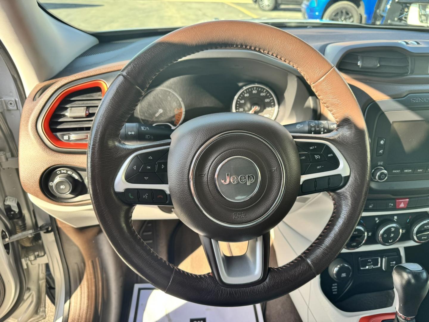 2017 SILVER /Grey Jeep Renegade Limited 4WD (ZACCJBDB9HP) with an 2.4L L4 DOHC 16V engine, 9A transmission, located at 116 5th Avenue South, Lewistown, MT, 59457, 47.063877, -109.427879- Photo#13