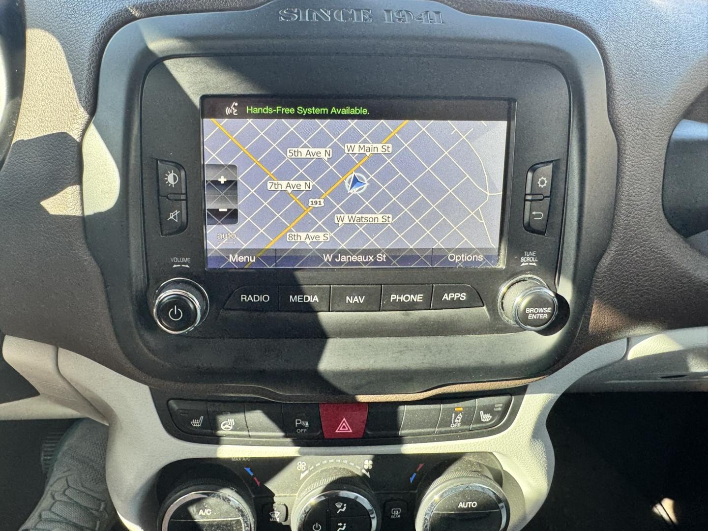 2017 SILVER /Grey Jeep Renegade Limited 4WD (ZACCJBDB9HP) with an 2.4L L4 DOHC 16V engine, 9A transmission, located at 116 5th Avenue South, Lewistown, MT, 59457, 47.063877, -109.427879- Photo#21