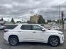 2023 WHITE /Black Chevrolet Traverse Premier AWD (1GNEVKKW9PJ) with an 3.6L V6 DOHC 24V engine, 9A transmission, located at 116 5th Avenue South, Lewistown, MT, 59457, 47.063877, -109.427879 - This 2023 Chevrolet Traverse Premier AWD gives you the perfect combination of luxury, space and all-weather capability. Powered by the proven 3.6L V6 with 310 horsepower and paired with a 9-speed automatic transmission, the Traverse has plenty of power while the AWD system gives you added confidence- Photo#1