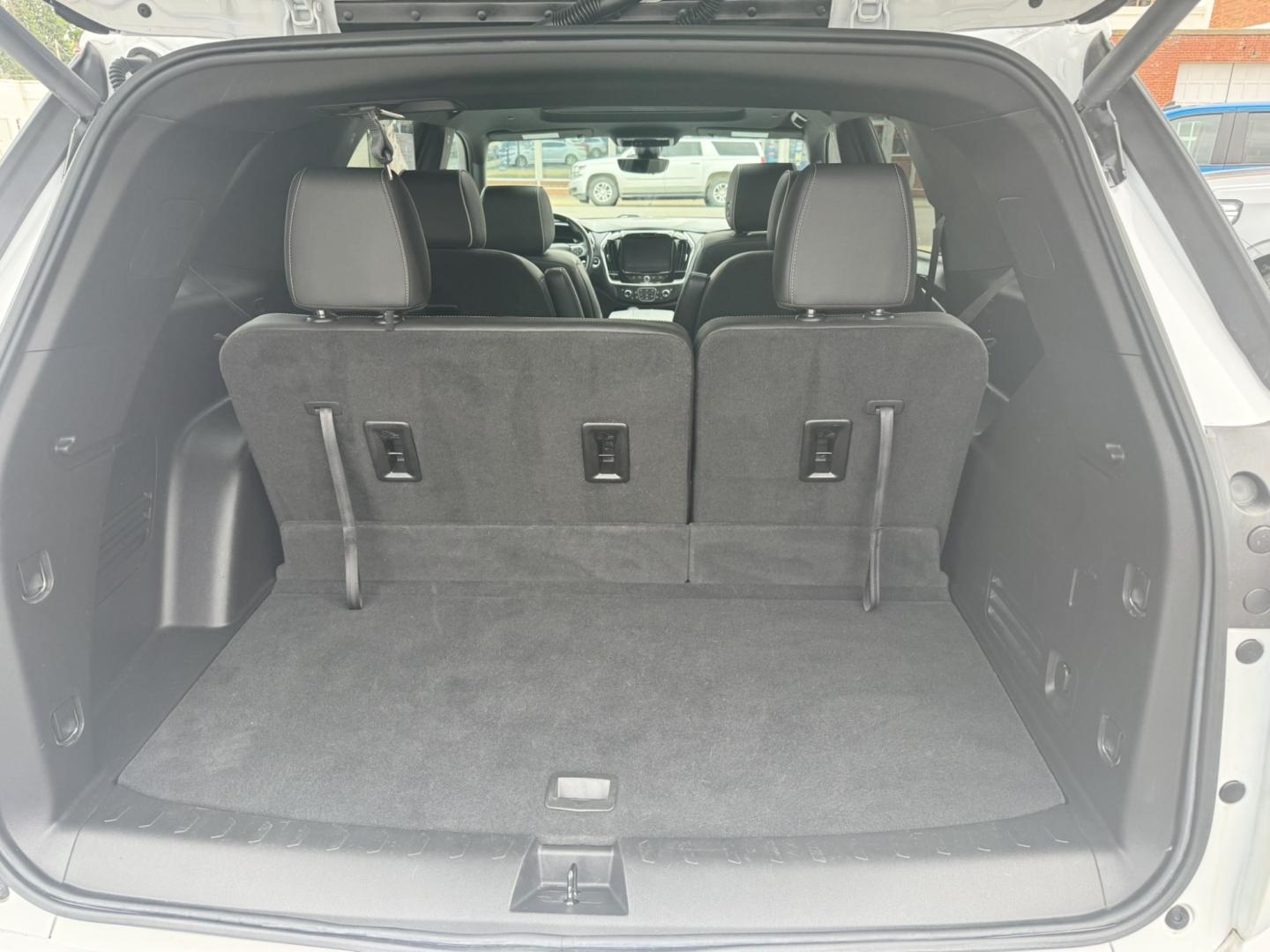 2023 WHITE /Black Chevrolet Traverse Premier AWD (1GNEVKKW9PJ) with an 3.6L V6 DOHC 24V engine, 9A transmission, located at 116 5th Avenue South, Lewistown, MT, 59457, 47.063877, -109.427879 - This 2023 Chevrolet Traverse Premier AWD gives you the perfect combination of luxury, space and all-weather capability. Powered by the proven 3.6L V6 with 310 horsepower and paired with a 9-speed automatic transmission, the Traverse has plenty of power while the AWD system gives you added confidence- Photo#12