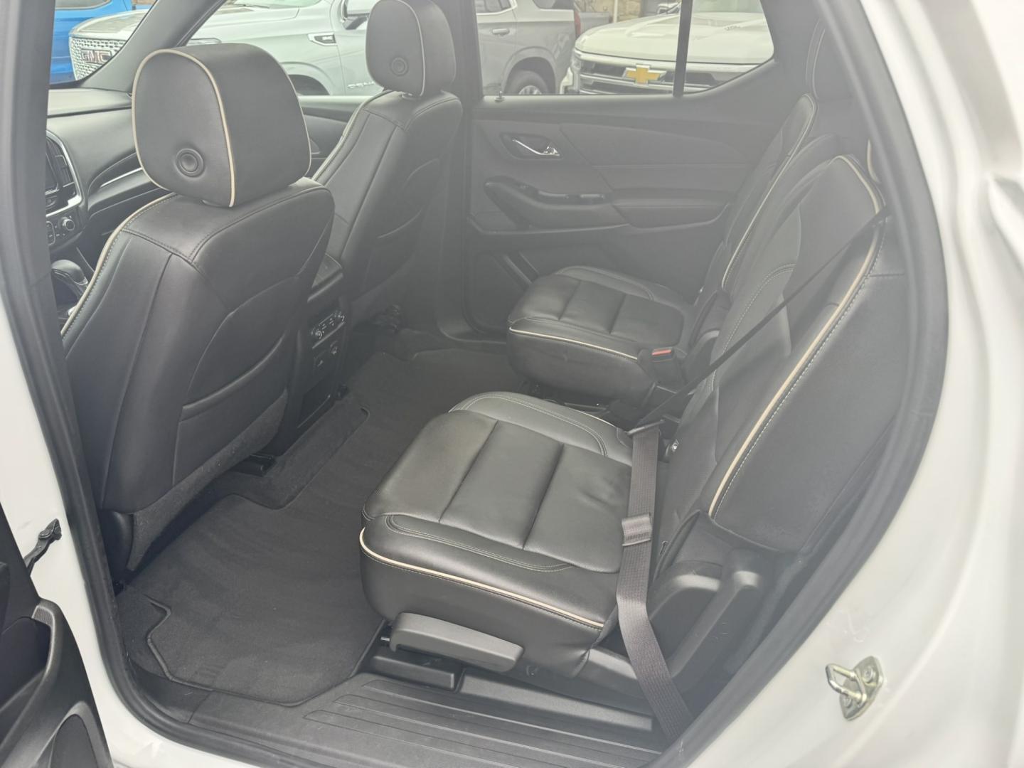 2023 WHITE /Black Chevrolet Traverse Premier AWD (1GNEVKKW9PJ) with an 3.6L V6 DOHC 24V engine, 9A transmission, located at 116 5th Avenue South, Lewistown, MT, 59457, 47.063877, -109.427879 - This 2023 Chevrolet Traverse Premier AWD gives you the perfect combination of luxury, space and all-weather capability. Powered by the proven 3.6L V6 with 310 horsepower and paired with a 9-speed automatic transmission, the Traverse has plenty of power while the AWD system gives you added confidence- Photo#13
