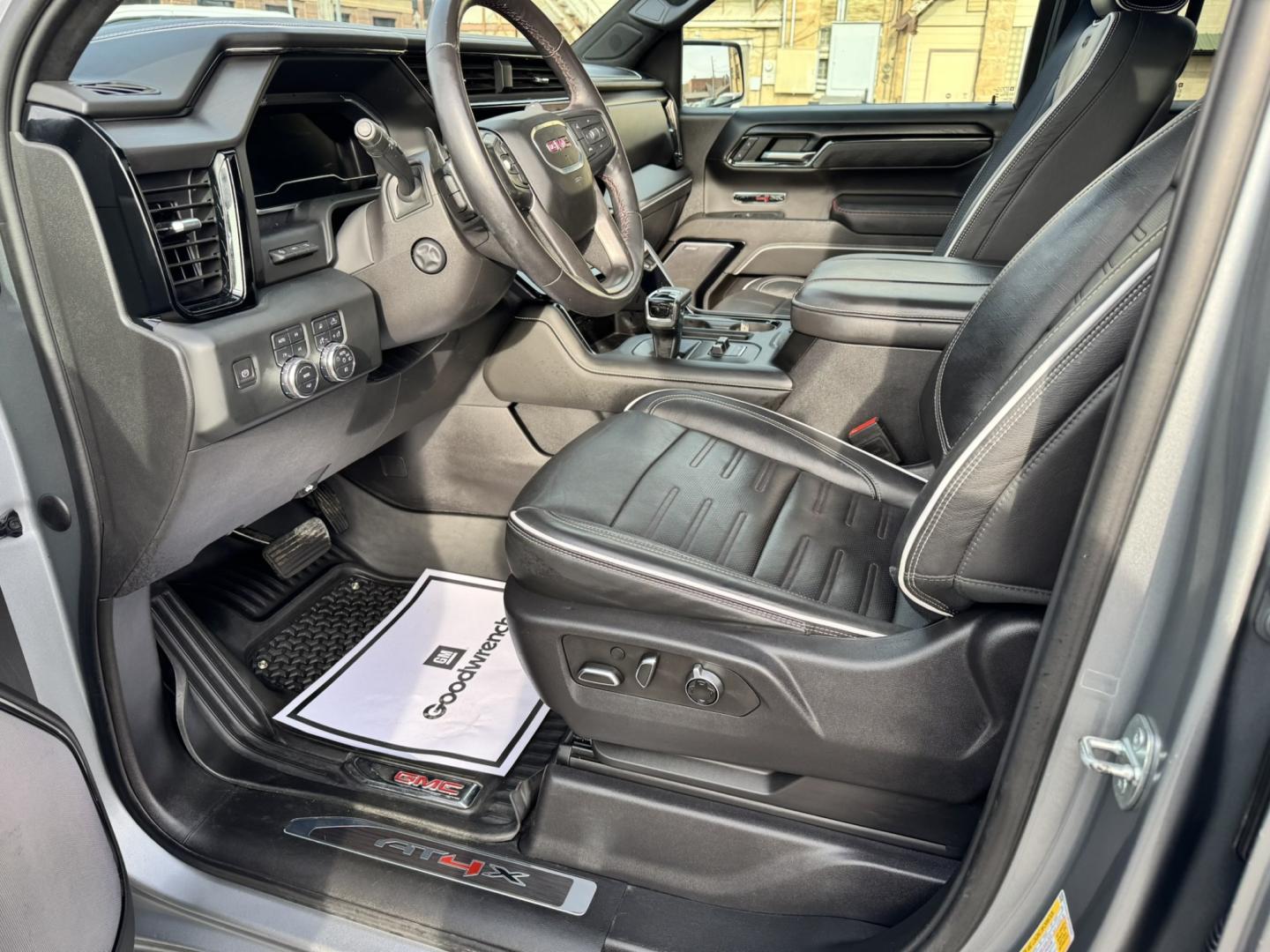 2023 Grey /Black GMC Sierra 1500 AT4X Crew Cab 4WD (3GTUUFEL6PG) with an 6.2L V8 OHV 16V engine, 6A transmission, located at 116 5th Avenue South, Lewistown, MT, 59457, 47.063877, -109.427879 - 2023 GMC Sierra 1500 AT4X Crew Cab 4WD with the 6.2L V8 — this is the Sierra for someone who wants serious capability without giving up luxury. The AT4X takes the already impressive Sierra and adds the hardware and features to make it a legitimate off-road truck while still giving you an upscale,- Photo#17