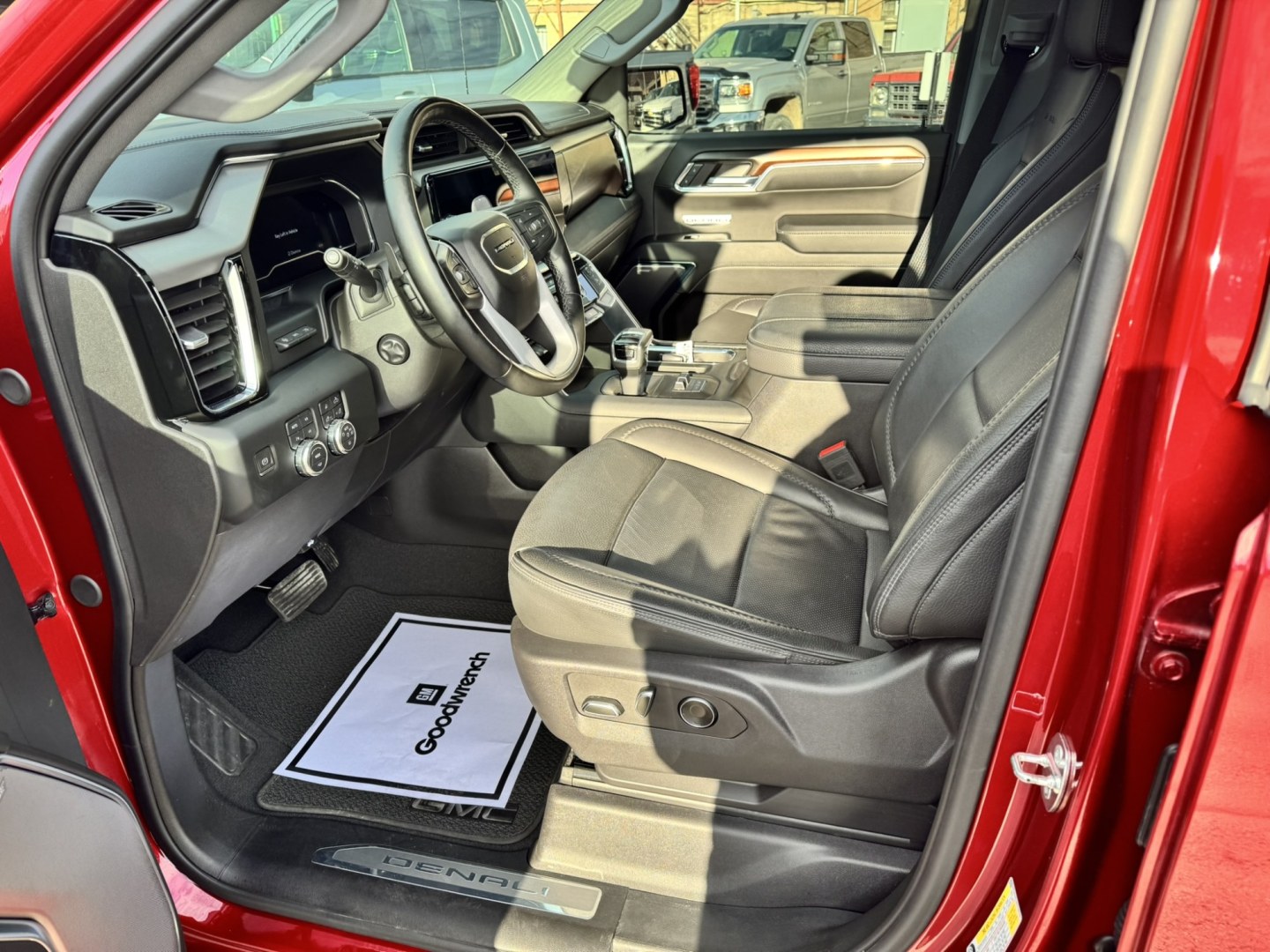 2024 Maroon /Black GMC Sierra 1500 Denali Crew Cab Short Box 4WD (3GTUUGEL8RG) with an 6.2L V8 OHV 16V engine, 6A transmission, located at 116 5th Avenue South, Lewistown, MT, 59457, 47.063877, -109.427879 - **2024 GMC Sierra 1500 Crew Cab Denali 4WD – 6.2L V8** Experience luxury and capability in this 2024 GMC Sierra 1500 Crew Cab Denali 4WD. The powerful 6.2L EcoTec3 V8 delivers **420 horsepower** and **460 lb-ft of torque**, paired with a 10-speed automatic and four-wheel drive for confident perfo- Photo#13