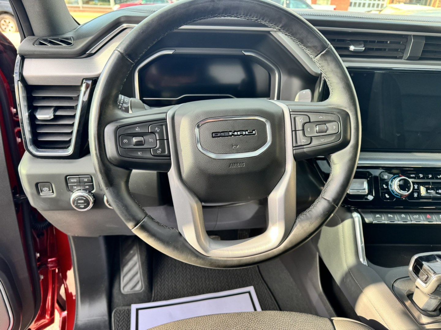 2024 Maroon /Black GMC Sierra 1500 Denali Crew Cab Short Box 4WD (3GTUUGEL8RG) with an 6.2L V8 OHV 16V engine, 6A transmission, located at 116 5th Avenue South, Lewistown, MT, 59457, 47.063877, -109.427879 - **2024 GMC Sierra 1500 Crew Cab Denali 4WD – 6.2L V8** Experience luxury and capability in this 2024 GMC Sierra 1500 Crew Cab Denali 4WD. The powerful 6.2L EcoTec3 V8 delivers **420 horsepower** and **460 lb-ft of torque**, paired with a 10-speed automatic and four-wheel drive for confident perfo- Photo#16