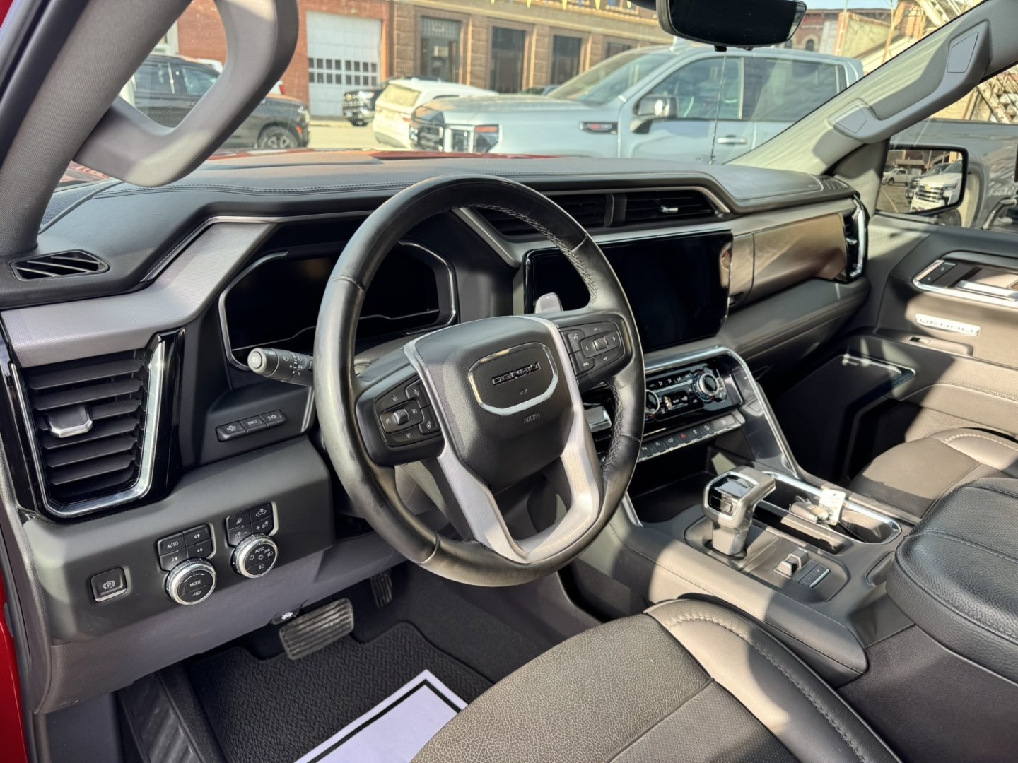 2024 Maroon /Black GMC Sierra 1500 Denali Crew Cab Short Box 4WD (3GTUUGEL8RG) with an 6.2L V8 OHV 16V engine, 6A transmission, located at 116 5th Avenue South, Lewistown, MT, 59457, 47.063877, -109.427879 - **2024 GMC Sierra 1500 Crew Cab Denali 4WD – 6.2L V8** Experience luxury and capability in this 2024 GMC Sierra 1500 Crew Cab Denali 4WD. The powerful 6.2L EcoTec3 V8 delivers **420 horsepower** and **460 lb-ft of torque**, paired with a 10-speed automatic and four-wheel drive for confident perfo- Photo#17