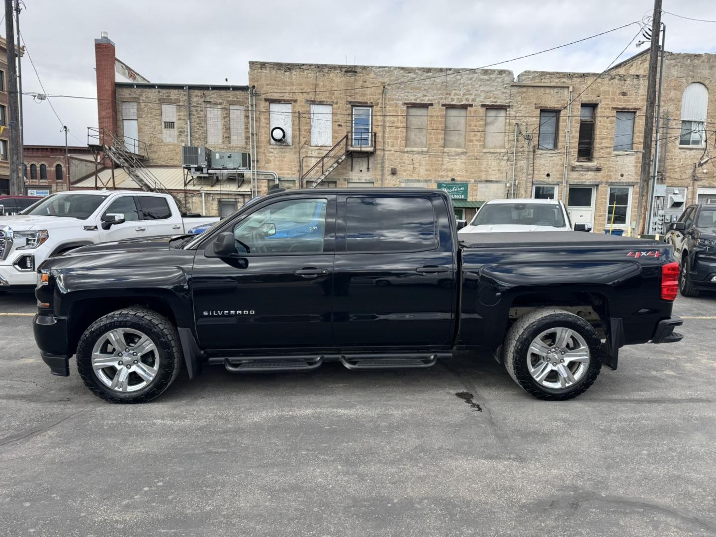 2018 Black /Grey Chevrolet Silverado 1500 Custom Crew Cab 4WD (3GCUKPEC1JG) with an 5.3L V8 OHV 16V engine, 6A transmission, located at 116 5th Avenue South, Lewistown, MT, 59457, 47.063877, -109.427879 - **2018 Chevrolet Silverado 1500 Crew Cab Custom 4WD** Ready for work and the weekend, this 2018 Chevrolet Silverado 1500 Crew Cab Custom 4WD delivers proven full-size truck capability. Powered by the available EcoTec3 5.3L V8 producing **355 horsepower** and **383 lb-ft of torque** (or the standa- Photo#5