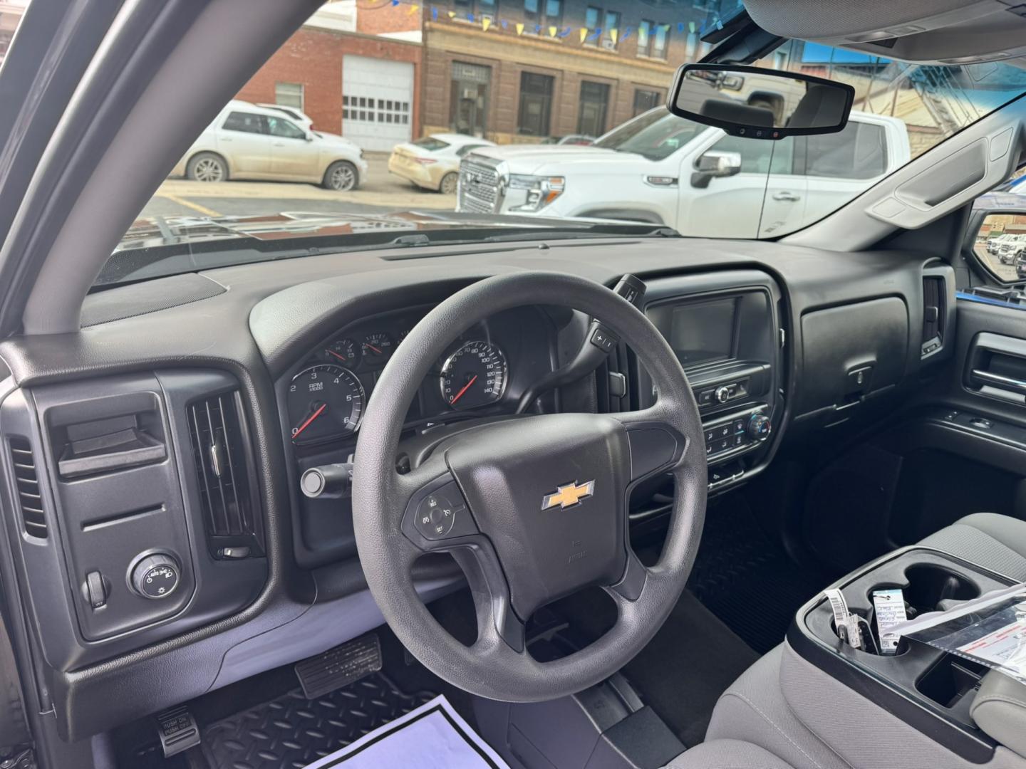 2018 Black /Grey Chevrolet Silverado 1500 Custom Crew Cab 4WD (3GCUKPEC1JG) with an 5.3L V8 OHV 16V engine, 6A transmission, located at 116 5th Avenue South, Lewistown, MT, 59457, 47.063877, -109.427879 - **2018 Chevrolet Silverado 1500 Crew Cab Custom 4WD** Ready for work and the weekend, this 2018 Chevrolet Silverado 1500 Crew Cab Custom 4WD delivers proven full-size truck capability. Powered by the available EcoTec3 5.3L V8 producing **355 horsepower** and **383 lb-ft of torque** (or the standa- Photo#13